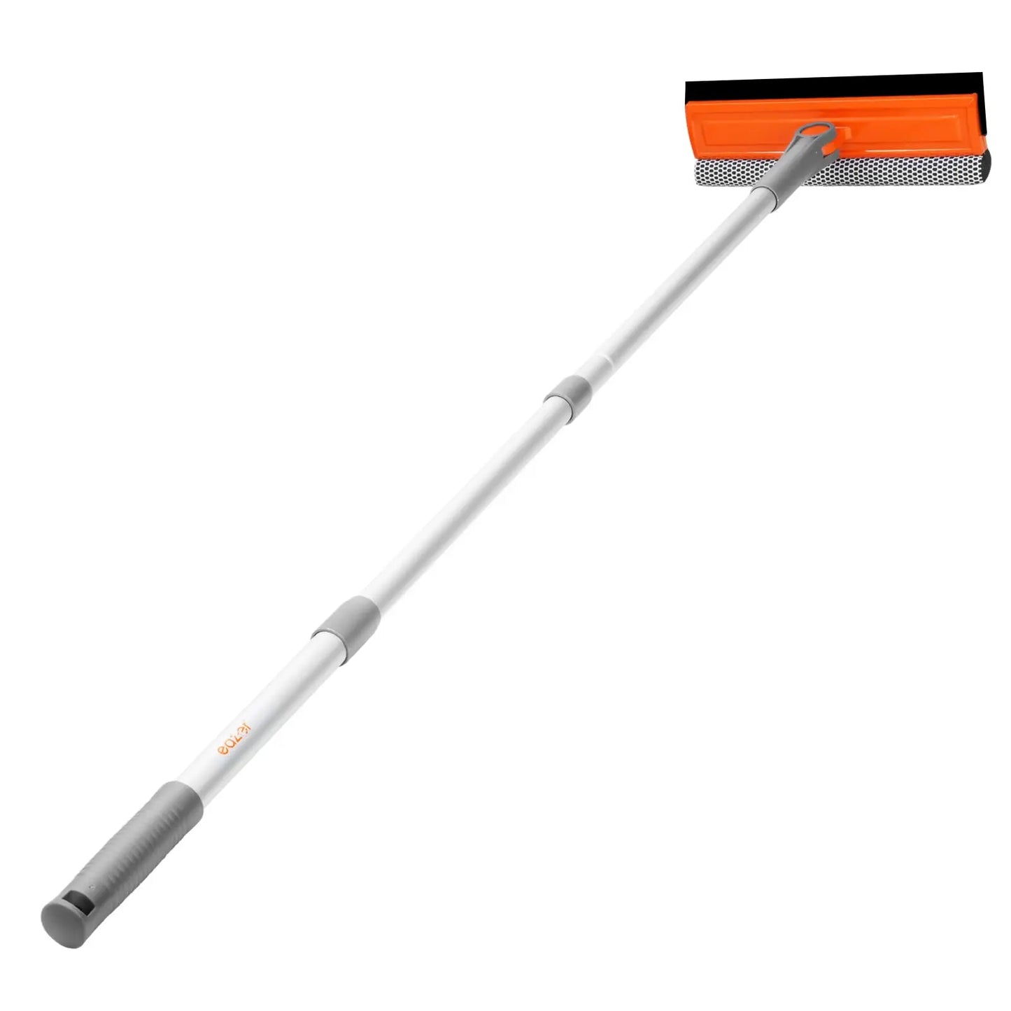 Eazer 46'' Professional Window Cleaner Tool - 2-in-1 Rotatable Squeegee with Adjustable Extension Pole for Effortless Window and Shower Cleaning