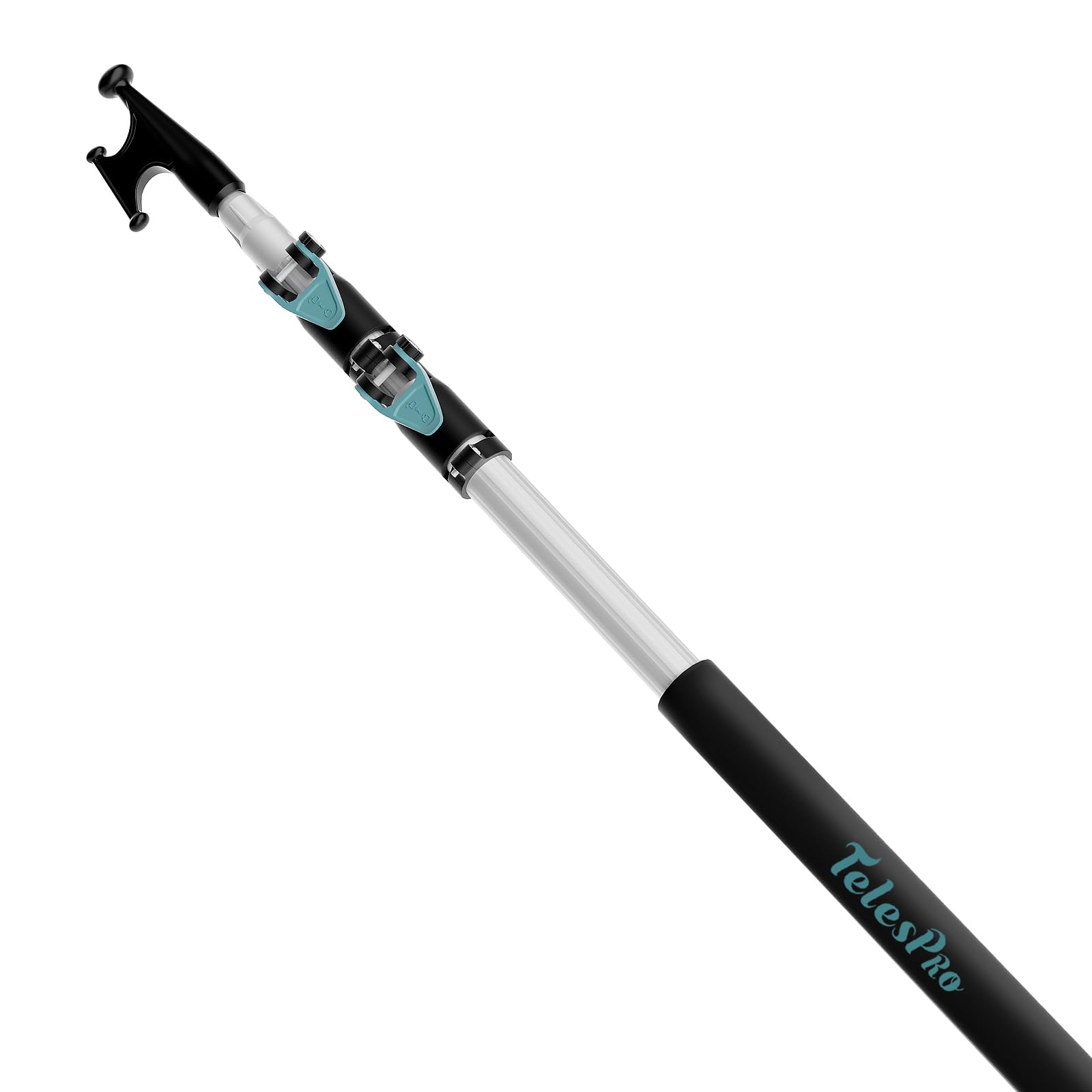 TelesPro Telescopic Boat Hook Pole 5-12FT - Durable Aluminum Tool for Easy Boat Handling in Any Water Condition