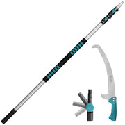 TelesPro Telescoping Extension Pole with Pruning Saw for Effortless Tree Trimming 5-12FT