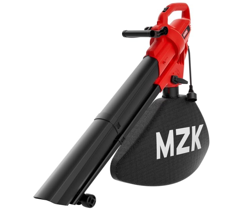 MZK 3-in-1 Electric Leaf Blower Vacuum Mulcher – 480 CFM, 169 MPH, Corded with 50L Collection Bag for Efficient Yard Cleanup
