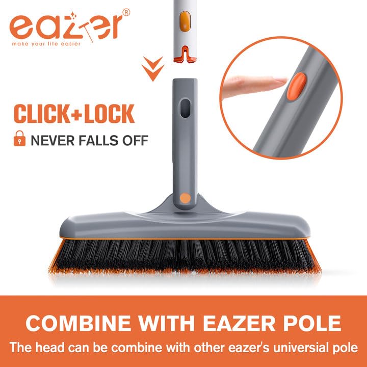 Eazer Grout Brush EAB02-H - 180° Rotating Tile Grout Cleaner with V-Shape Scrubber and Stiff Bristles for Effective Bathroom and Baseboard Cleaning
