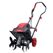 MZK 12-Inch Corded Electric Tiller with 10.5 Amp Power, 8-Inch Tilling Depth & Adjustable Wheels for Efficient Gardening