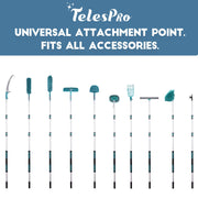 TelesPro Telescoping Extension Pole with Boat Hook 5-12FT for Easy Reach and Handling