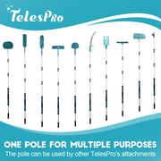 TelesPro 12FT Car Wash Brush Kit - Long Handle Soft Brush, Tire Brush, Window Squeegee, Microfiber Head & Mitt for Cars, Trucks, SUVs, RVs, and Home Cleaning