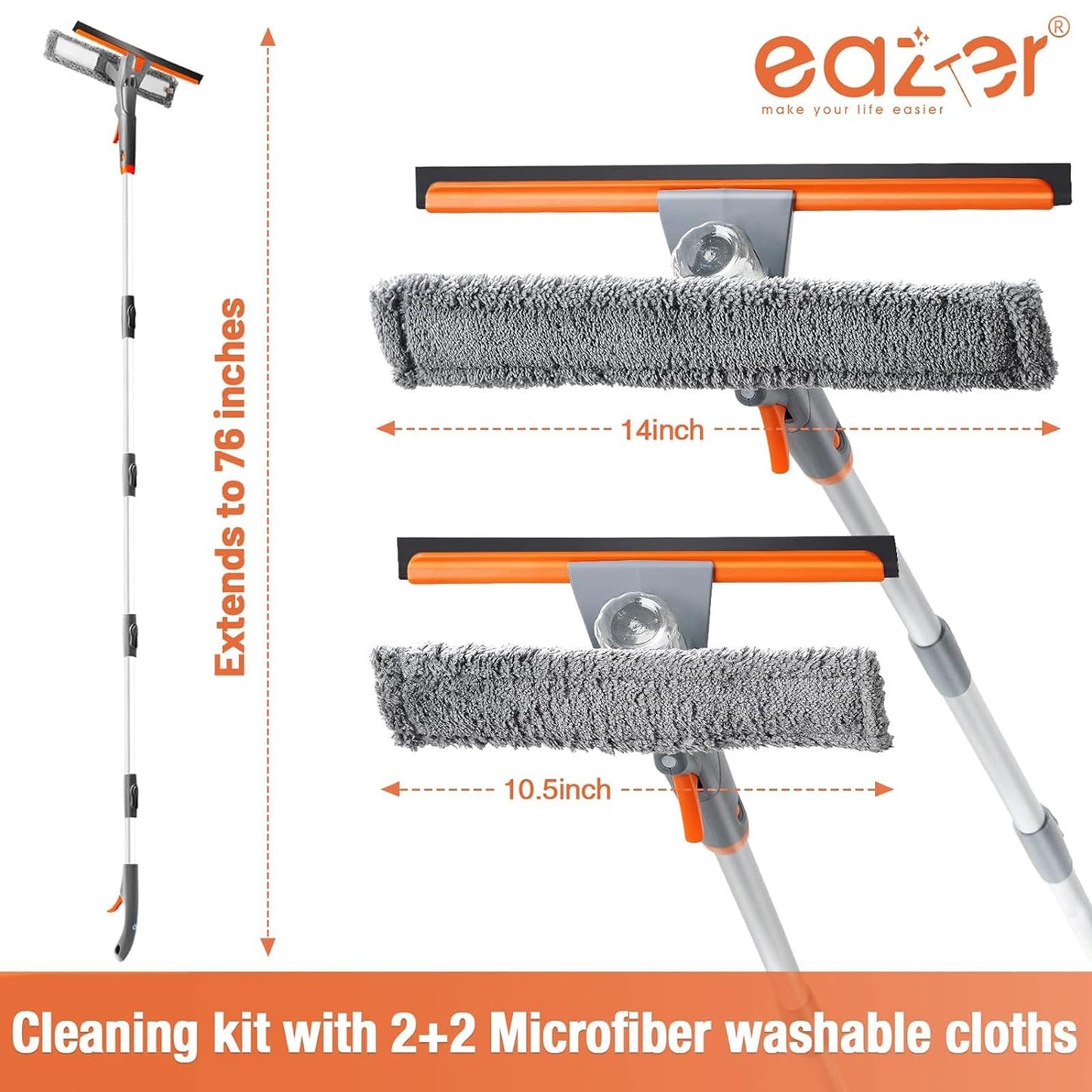Eazer Microfiber Window Squeegee Cloth for Streak-Free Results