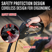 MZK 40V 12-Inch Cordless Garden Tiller - Battery Powered Rototiller for Lawn and Garden Cultivation (Includes 2 * 4.0Ah Batteries & Charger)