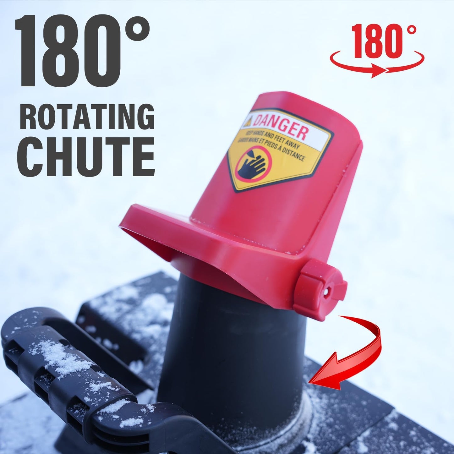 MZK 23-Inch Electric Walk-Behind Snow Blower - 15-Amp Motor, 30ft Throwing Distance, Directional Chute Control, Black