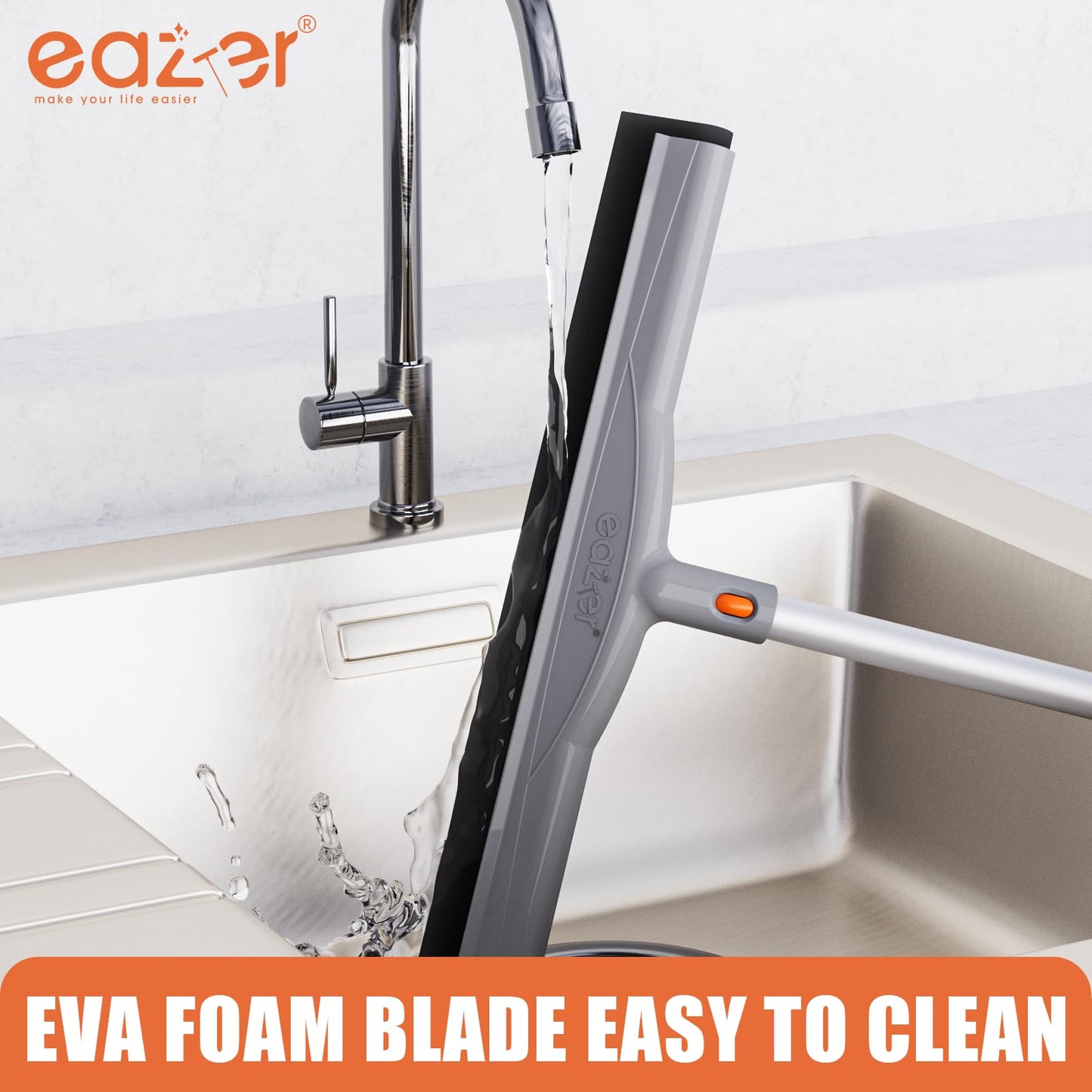 Eazer Double EVA Squeegee Head Accessory for Effortless Cleaning - No Pole Included