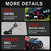 MZK 15-Inch 2-in-1 Electric Dethatcher and Scarifier with Removable 5-Position Height Adjustment and 12-Gallon Thatch Collection Bag for Healthy Lawns (DS15A06)