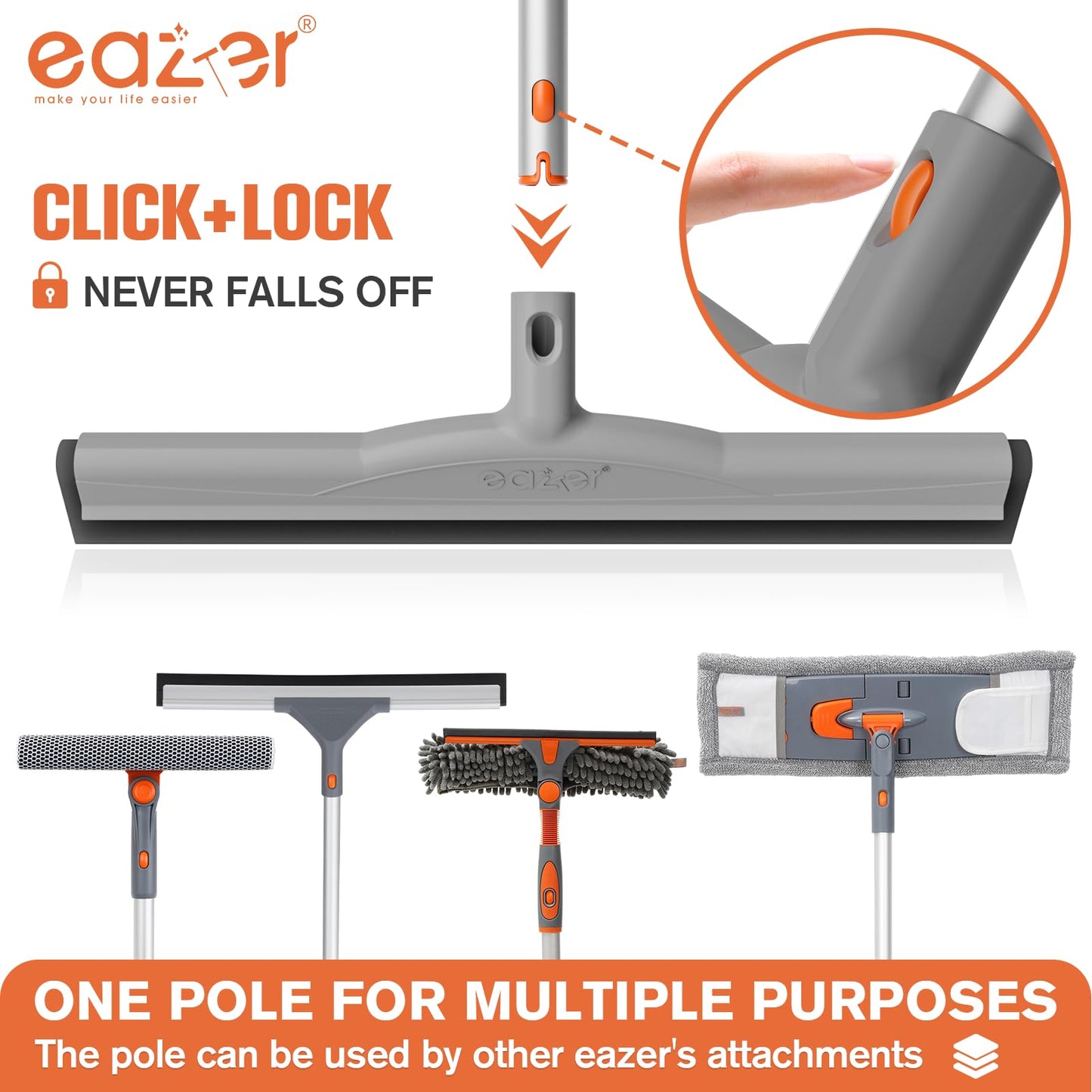 Eazer Double EVA Squeegee Head Accessory for Effortless Cleaning - No Pole Included