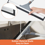 Eazer Heavy Duty Floor Squeegee Broom with Extendable 50.3'' Aluminum Pole and Rubber Blade for Efficient Cleaning of Kitchens, Swimming Pools, Concrete Floors, Showers, Tiles, Garages, Windows, Glass, and Pet Hair Removal