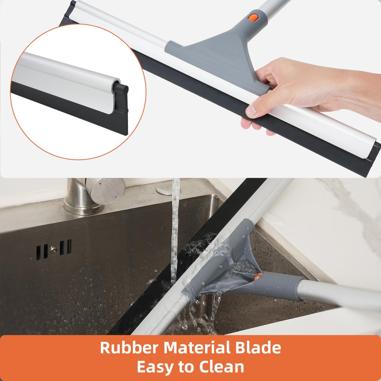 Eazer Original Rubber Squeegee Accessory Head – Ideal for Cleaning (Pole Not Included)