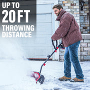 MZK Cordless Snow Shovel - 20V 14-Inch Battery Snow Blower with Directional Plate & Adjustable Front Handle, Includes 4.0Ah Li-ion Battery & Fast Charger