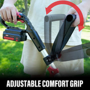 MZK 20V 12'' Cordless String Trimmer & Edger with 8 Spools, Battery-Powered Weed Trimmer for Lawn & Garden, Includes 2x 2AH Batteries and Charger