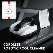 Starrybot Cordless Robotic Pool Cleaner - Self-Parking, 150Mins Runtime for Pools Up to 900 Sq.Ft, Perfect for Above-Ground Pools