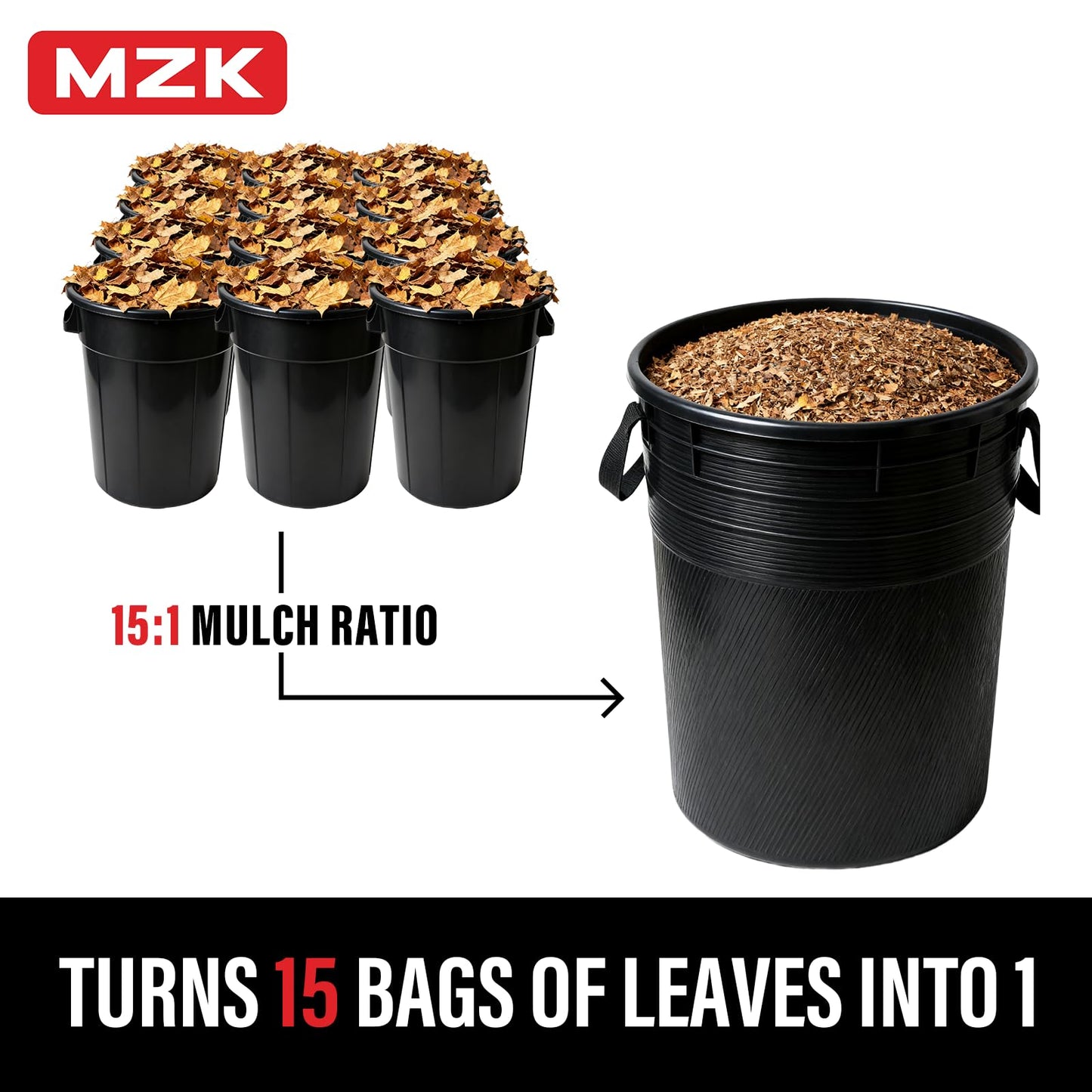 MZK 3-in-1 Electric Leaf Blower Corded - Leaf Vacuum & Mulcher with 460 CFM, 167 MPH Airflow and 40L Collection Bag for Yard & Garden