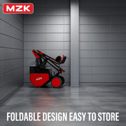 MZK 23-Inch Electric Walk-Behind Snow Blower - 15-Amp Motor, 30ft Throwing Distance, Directional Chute Control, Black