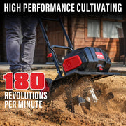 MZK 40V 12-Inch Cordless Garden Tiller - Battery Powered Rototiller for Lawn and Garden Cultivation (Includes 2 * 4.0Ah Batteries & Charger)