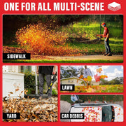 MZK Cordless Leaf Blower - 20V Battery Powered Electric Blower for Lawn Care, Patio Cleaning, and Dust Removal (Includes 2 * 2Ah Battery & Charger)