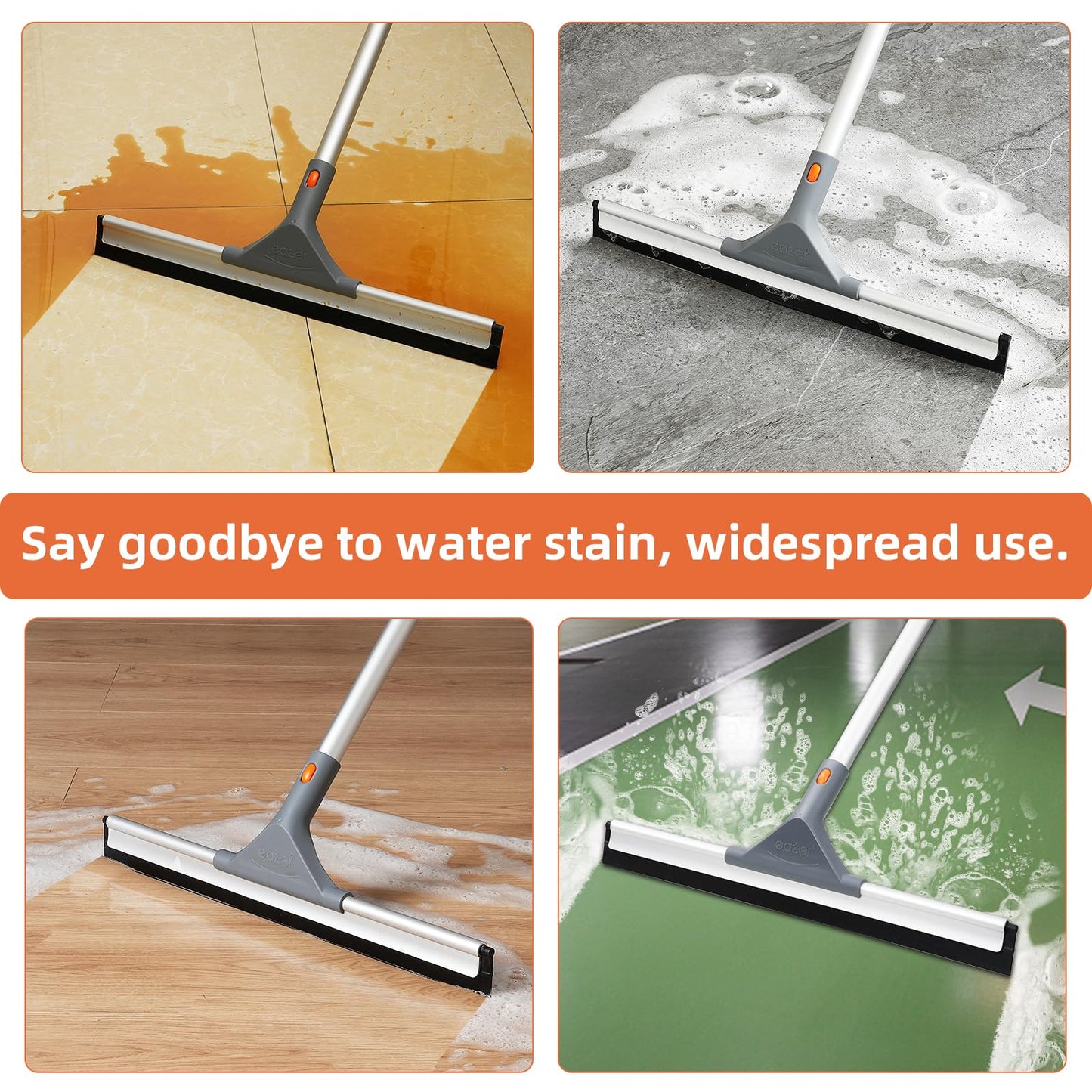 Eazer Original Rubber Squeegee Accessory Head – Ideal for Cleaning (Pole Not Included)