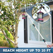 TelesPro Telescopic Boat Hook Pole 5-12FT - Durable Aluminum Tool for Easy Boat Handling in Any Water Condition