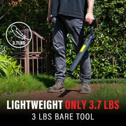 MZK Cordless Leaf Blower - 20V Lightweight Battery-Powered Electric Blower with 2 * 2Ah Battery & Charger for Lawn Care, Patio Cleaning, and Leaf Blowing