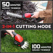 MZK 2-in-1 Electric Pole Hedge Trimmer with 13ft Reach, Multi-Angle Extension Pole, Battery and Charger Included, HT08D11