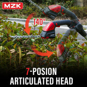 MZK 3-in-1 Hedge Trimmer - 20V Mini Pole & Grass Shear with Multi-Angle Functionality, Includes Battery & Charger, Model HT08D87
