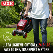 MZK 40V Cordless Electric Lawn Mower with 4-Position Height Adjustment, Lightweight 13" Battery-Powered Push Mower for Yard, Garden, and Farm – Includes 2x4AH Batteries and Charger (Model LM13B08)