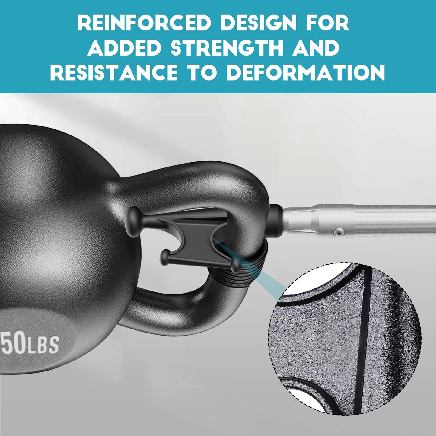 TelesPro Nylon Boat Hook Attachment - Durable and Versatile for 12FT, 24FT, 30FT Extension Poles (Poles Sold Separately)