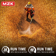 MZK Cordless Leaf Blower - Lightweight 20V Battery Powered Electric Blower for Lawn Care, Includes 2 * 2Ah Battery & Charger