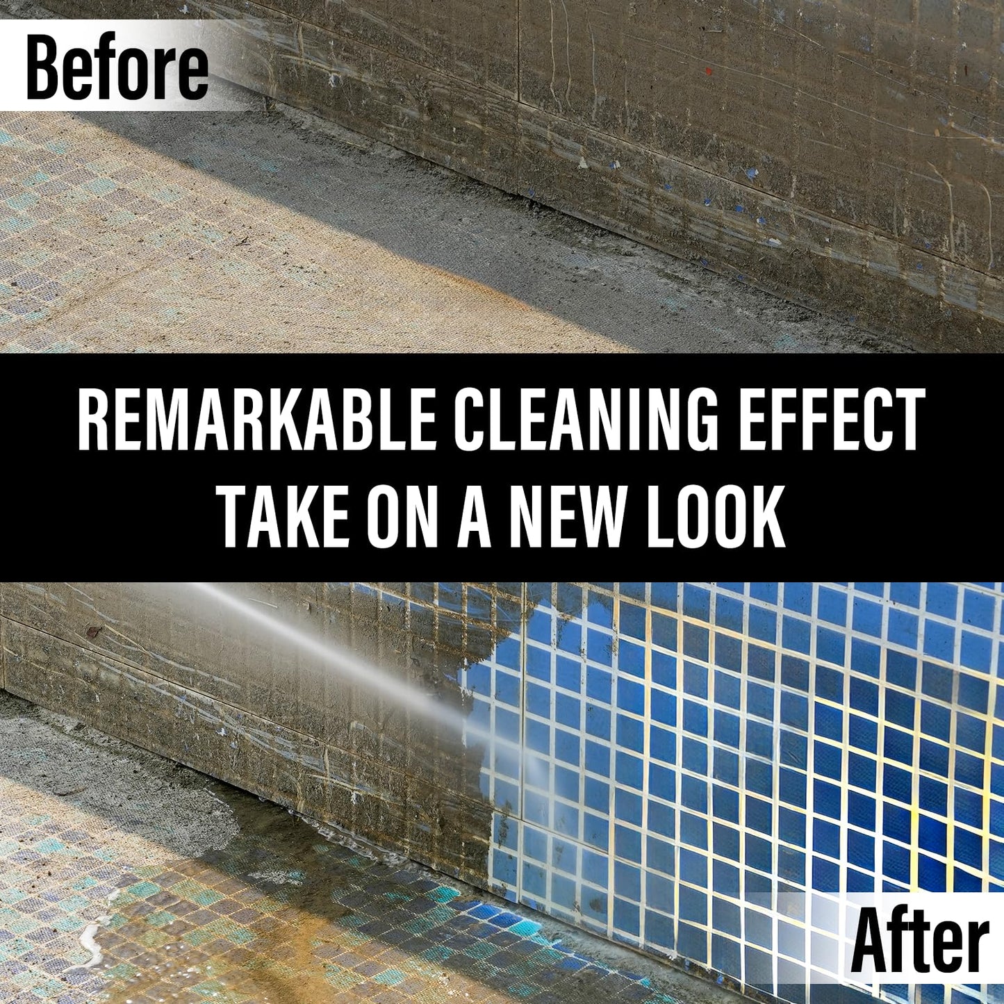 MZK Electric Pressure Washer 3.0 GPM with 360° Lockable Wheels, 4 Quick-Connect Nozzles & Foam Cannon for High-Pressure Cleaning of Cars, Fences, and Driveways